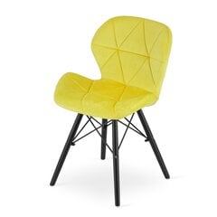 Набор из 4 обеденных стульев Lago, желтый/черный цена и информация | Стулья для кухни и столовой | hansapost.ee