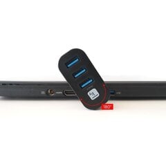 USB 3.0 jagaja Techly 3x USB 3.0 180° pööratava USB-A pistikuga, must hind ja info | Techly Arvutite lisatarvikud | hansapost.ee