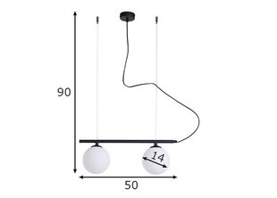 Laelamp Beryl, must/valge hind ja info | Rippvalgustid | hansapost.ee