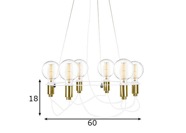 Laelamp Cables, valge hind ja info | Rippvalgustid | hansapost.ee