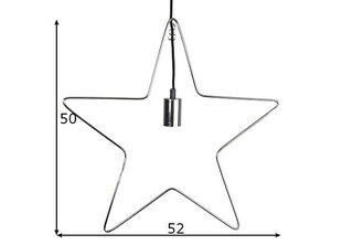 Laelamp tähe kujuline Ramsvik, kroom цена и информация | Рождественские украшения | hansapost.ee