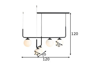 Laelamp Artemida, must hind ja info | Rippvalgustid | hansapost.ee