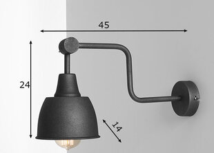 Настенный светильник Frik, черный цена и информация | Настенные светильники | hansapost.ee
