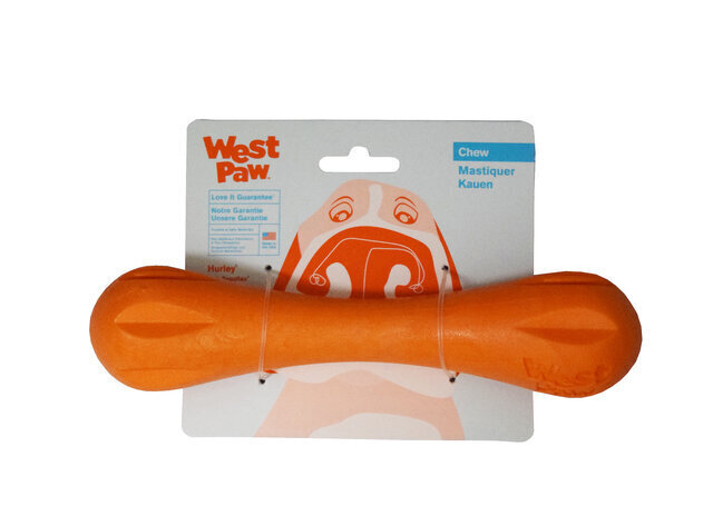 Kummist koeramänguasja West Paw, oranž, 21 cm цена и информация | Koerte mänguasjad | hansapost.ee