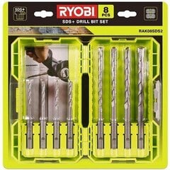 Betoonipuuride komplekt (8tk.) RAK08SDS2 5132004209 RYOBI hind ja info | Käsitööriistad | hansapost.ee