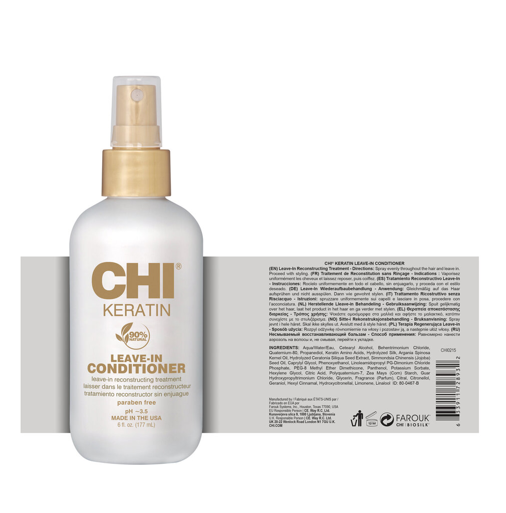 Juustesse jäetav juuksepalsam CHI Keratin 177 ml hind ja info | Palsamid | hansapost.ee