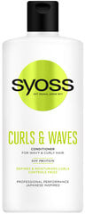 Palsam Syoss Curls & Waves 440 ml hind ja info | Palsamid | hansapost.ee