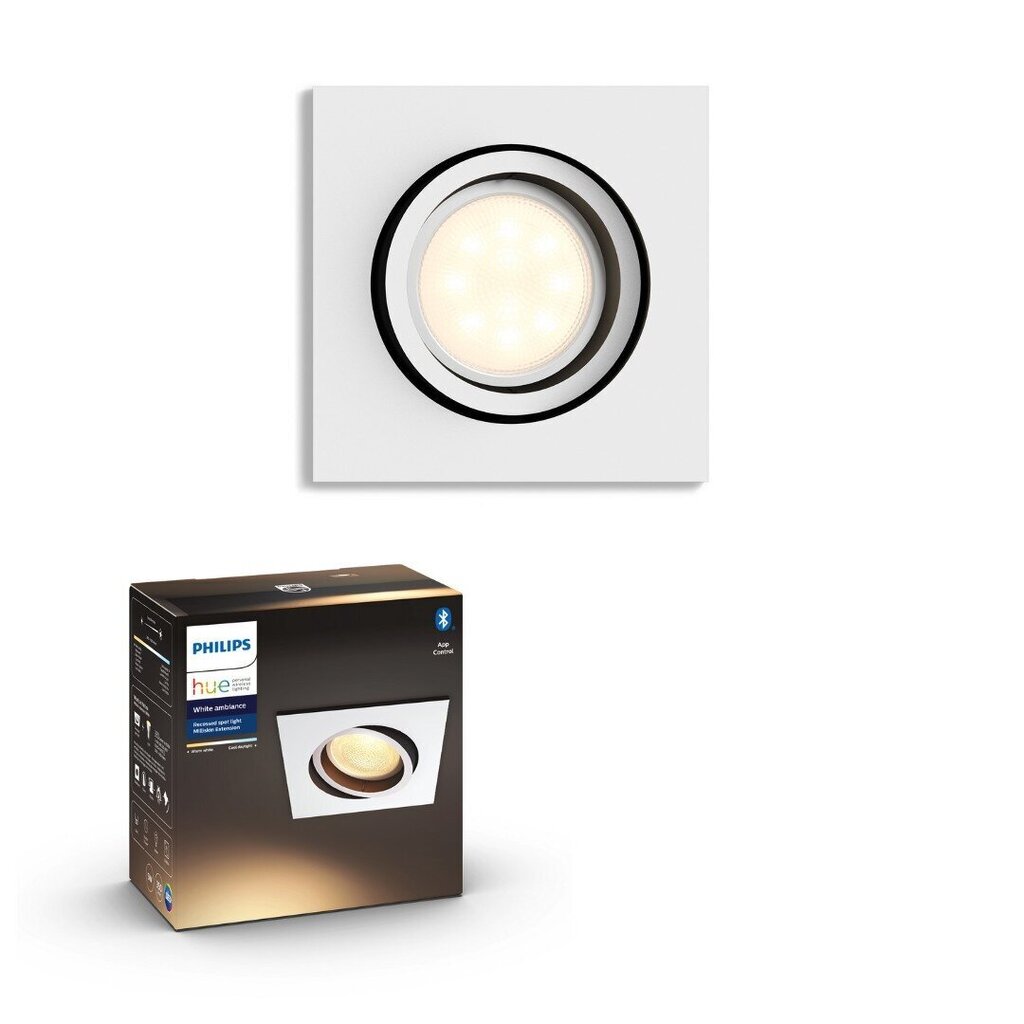 Philips Hue - MILLISKIN recessed - White Ambiance - Bluetooth цена и информация | Süvistatavad LED valgustid | hansapost.ee