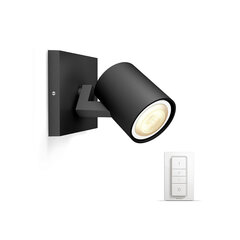 Philips Hue - Runner black 1x5.5W - White Ambiance Bluetooth Dimmer Included цена и информация | Монтируемые светильники, светодиодные панели | hansapost.ee