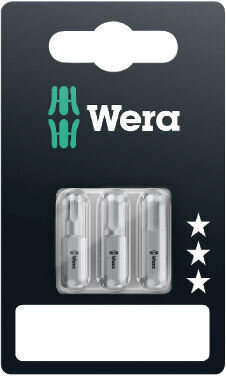 Wera 840/1 Standard otsakud HEX-Plus 4.0 + 5.0 + 6.0 x 25mm цена и информация | Käsitööriistad | hansapost.ee