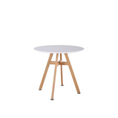 Обеденный стол Kaytlin, белый/натуральный цена и информация | Кухонные и обеденные столы | hansapost.ee