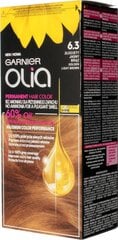 Õlibaasil kauapüsiv juuksevärv ilma ammoniaagita Garnier Olia 6.3 Golden Light Brown hind ja info | Garnier Juuksehooldus | hansapost.ee