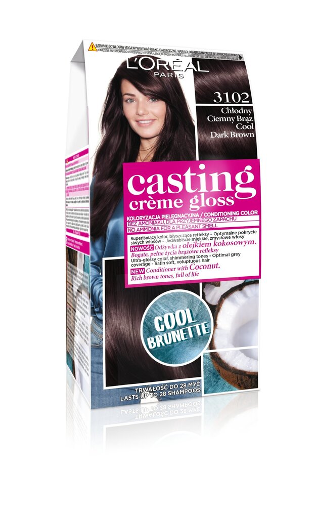 Poolpüsivärv Casting Creme Gloss, 3102 hind ja info | Juuksevärvid | hansapost.ee