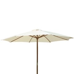 Cолнцезащитный зонт Patio Poly 3 м, белый   цена и информация | Зонты, маркизы, стойки | hansapost.ee