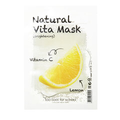 TCFS Natural Vita осветляющая тканевая маска с экстрактом лимона 23 мл цена и информация | Маски для лица, патчи для глаз | hansapost.ee