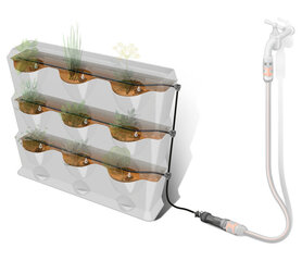 Комплект микрокапельного полива для вертикального садоводства для 27 горизонтальных горшков  Gardena NatureUp! цена и информация | Оборудование для полива | hansapost.ee