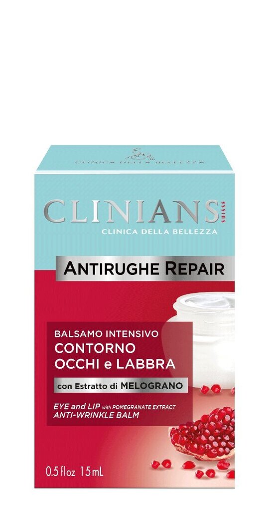 Clinians Antirughe Repair kortsudevastane silmade ja huulte kontuuri intensiivne palsam 15 ml цена и информация | Silmakreemid ja seerumid | hansapost.ee