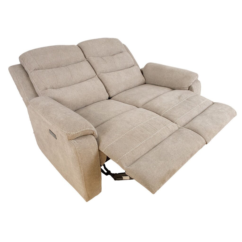 Diivan Mimi 2-kohaline 153x93xH102cm, elektriline recliner, beež цена и информация | Tugitoolid | hansapost.ee