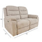 Diivan Mimi 2-kohaline 153x93xH102cm, elektriline recliner, beež hind ja info | Tugitoolid | hansapost.ee