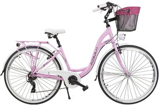 Городской велосипед AZIMUT Sarema ALU 28" TX-6 2021, розовый цена и информация | Велосипеды | hansapost.ee