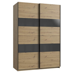Шкаф Altona 1, дуб artison, тёмно-серый, 135 см цена и информация | Шкафы | hansapost.ee
