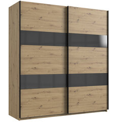 Шкаф Altona 1, дуб artison, тёмно-серый, 180 см цена и информация | Шкафы | hansapost.ee