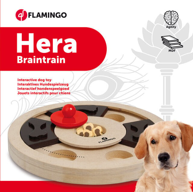 Flamingo interaktiivne puidust mänguasi Hera koertele ø 25cm цена и информация | Koerte mänguasjad | hansapost.ee