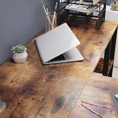 Угловой письменный стол LWD75X-1, коричневый/черный цена и информация | Компьютерные, письменные столы | hansapost.ee