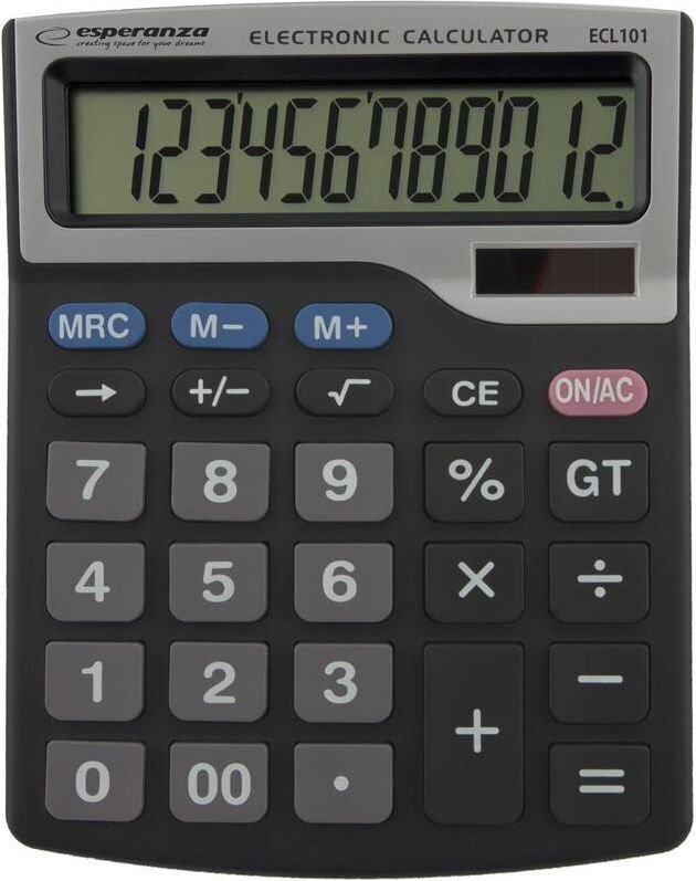 Kalkulaator Esperanza ECL101, 12-täheline ekraan цена и информация | Kirjatarvikud | hansapost.ee