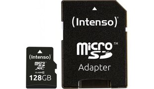 MEMORY MICRO SDXC 128GB C10/W/ADAPTER 3413491 INTENSO hind ja info | Intenso Mobiiltelefonid, fotokaamerad, nutiseadmed | hansapost.ee