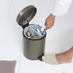 Brabantia Мусорный бак newIcon с педалью (2x2 л) - Platinum цена и информация | Мусорные ящики с креплением на двери | hansapost.ee