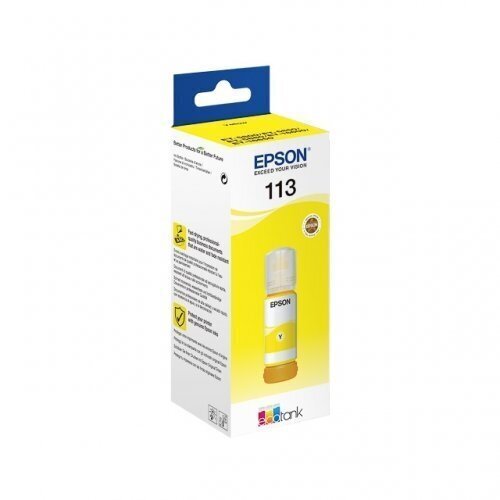 Epson 113 EcoTank täitetint, kollane цена и информация | Tindiprinteri kassetid | hansapost.ee