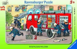 Ravensburger plaatpuzzle 15 tk Tuletõrjeauto hind ja info | Pusled lastele ja täiskasvanutele | hansapost.ee