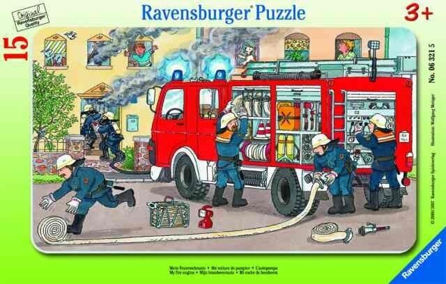 Ravensburger plaatpuzzle 15 tk Tuletõrjeauto hind ja info | Pusled lastele ja täiskasvanutele | hansapost.ee