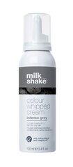 Milkshake COLOUR WHIPPED CREAM Juustesse jäetav kaitsev hooldusvaht kõikidele juuksetüüpidele 100 ml, Intense grey hind ja info | Juuksevärvid | hansapost.ee