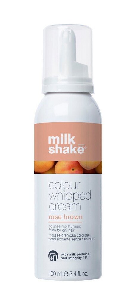 Milkshake COLOUR WHIPPED CREAM Juustesse jäetav kaitsev hooldusvaht kõikidele juuksetüüpidele 100 ml, Rose Brown цена и информация | Juuksevärvid | hansapost.ee