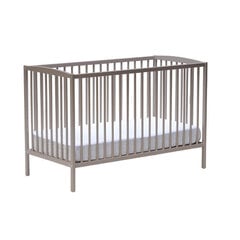 Детская кроватка Ludo серая 60x120 см цена и информация | Детские кроватки | hansapost.ee