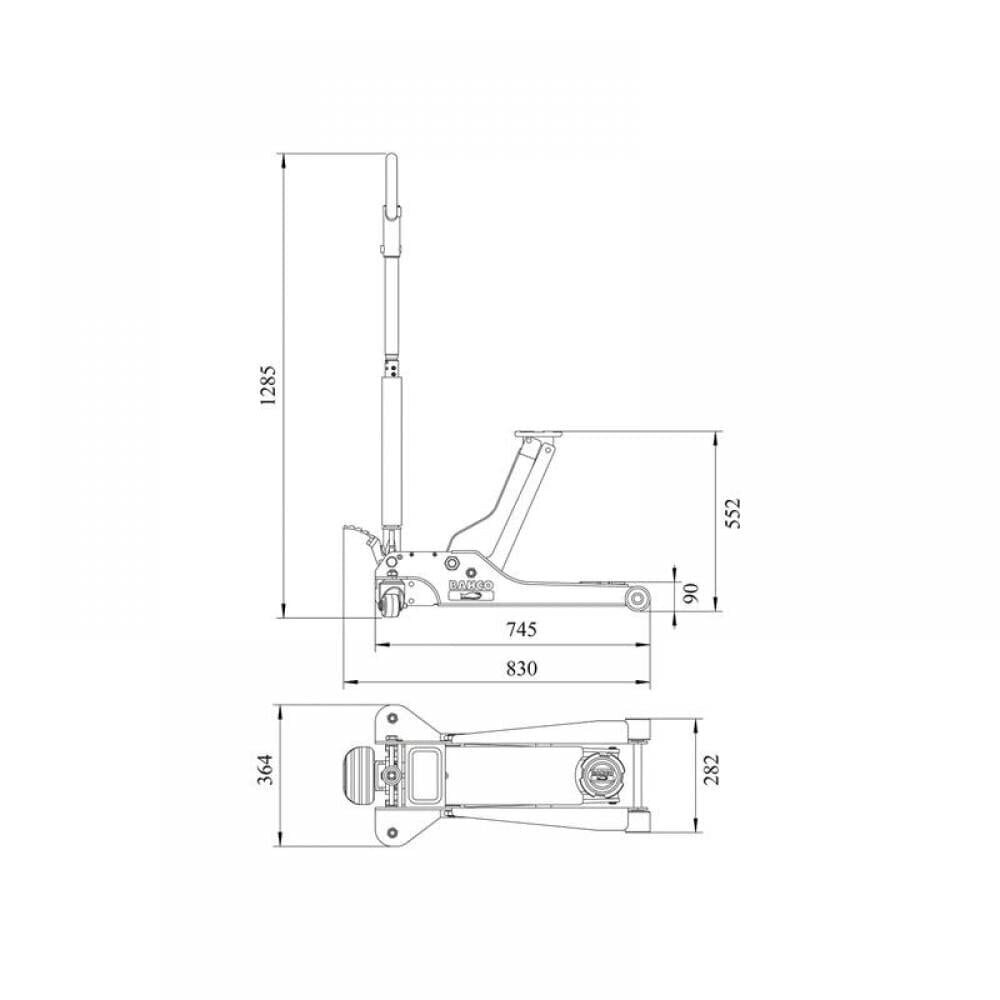 Garaažitungraud 3t 830mm max/min 552/90mm цена и информация | Lisatarvikud | hansapost.ee