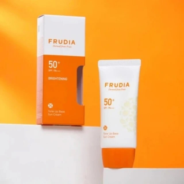 Päikesekaitsega näokreem Frudia Tone-Up Base Sun Cream SPF 50+, 50 g hind ja info | Päikesekaitse ja päevitusjärgsed kreemid | hansapost.ee