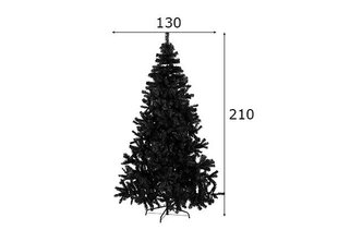 Искусственная елка Quebec 210 см, черная цена и информация | Ёлочные игрушки | hansapost.ee