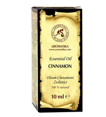 Натуральное эфирное масло корицы Aromatika, 10 мл цена и информация | Эфирные, косметические масла, гидролаты | hansapost.ee