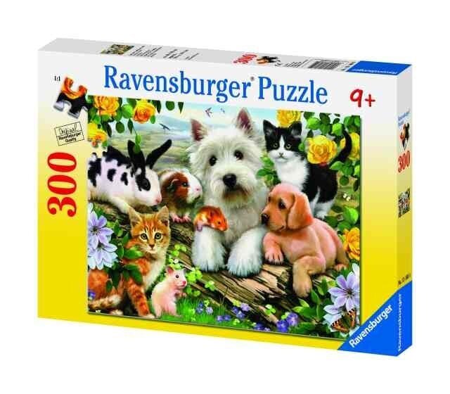 Ravensburger pusle 300 tk Õnnelikud loomad цена и информация | Pusled lastele ja täiskasvanutele | hansapost.ee