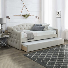 Кровать ATLANTA с матрасом HARMONY UNO (86871) 90x200см, с дополнительным спальным местом, цвет: серый цена и информация | Кровати | hansapost.ee
