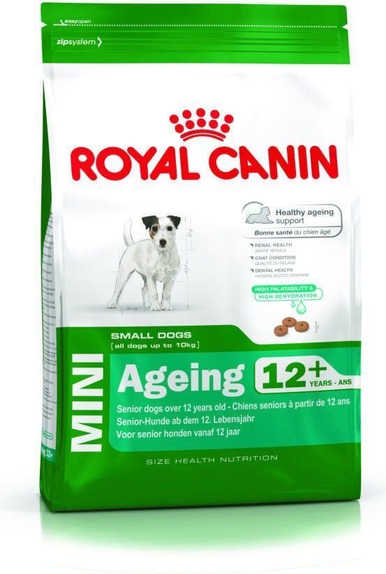 Royal Canin eakatele koertele Mini Ageing 12+, 0.8 kg цена и информация | Koerte kuivtoit ja krõbinad | hansapost.ee