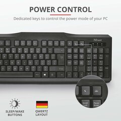 Немецкая клавиатура Trust ‎ClassicLine Keyboard QWERTZ (Пересмотрено B) цена и информация | Клавиатуры | hansapost.ee