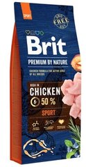 Brit Premium by Nature Sport koeratoit 15 kg price and information | Koerte kuivtoit ja krõbinad | hansapost.ee