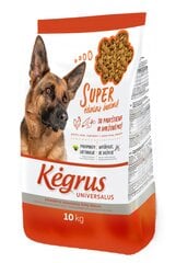 KĖGRUS Универсальный с птицей и овощами для взрослых собак, 10 кг цена и информация | Сухой корм для собак | hansapost.ee