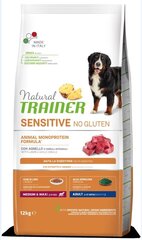 Kuivtoit koertele lambalihaga Natural Trainer Sensitive No Gluten keskmist ja suurt tõugu koertele, 12 kg hind ja info | Trainer Natural Lemmikloomatarbed | hansapost.ee