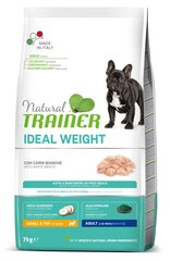 Kuivtoit koertele valge lihaga Natural Trainer Ideal Weight väikestele ja eriti väikestele koeratõugudele, 7 kg price and information | Koerte kuivtoit ja krõbinad | hansapost.ee