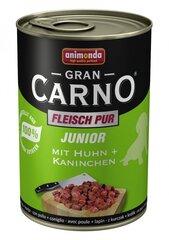 Koerakonserv küüliku ja kanaga, GRAN CARNO JUNIOR , 400 g hind ja info | Koerakonservid | hansapost.ee